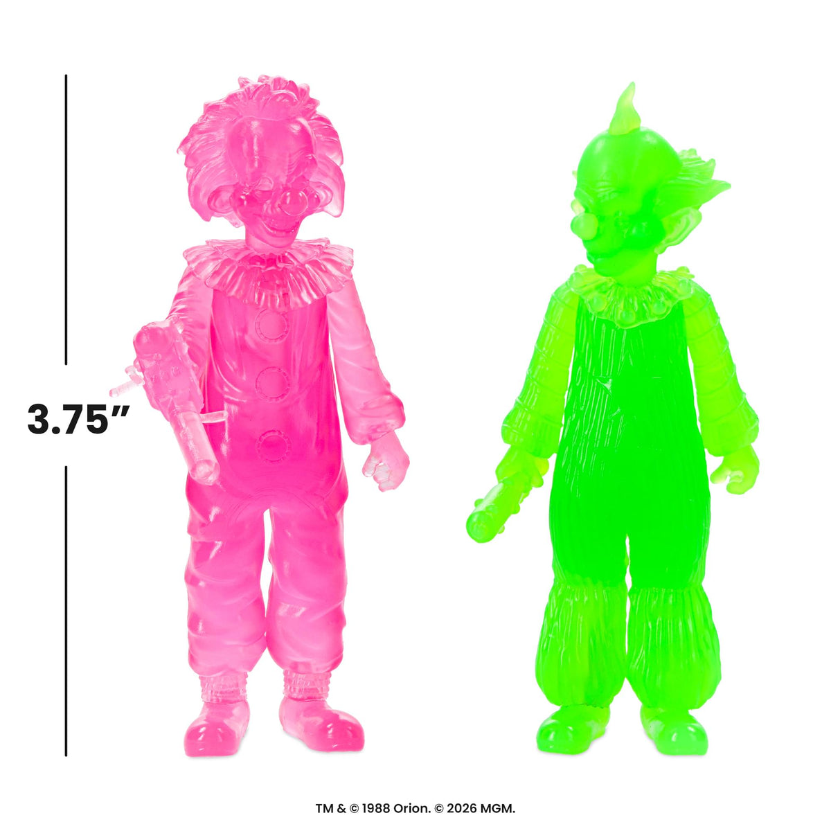 Killer Klowns Rudy and Shorty 3.75-Inch Translucent Retro Action Figure Set