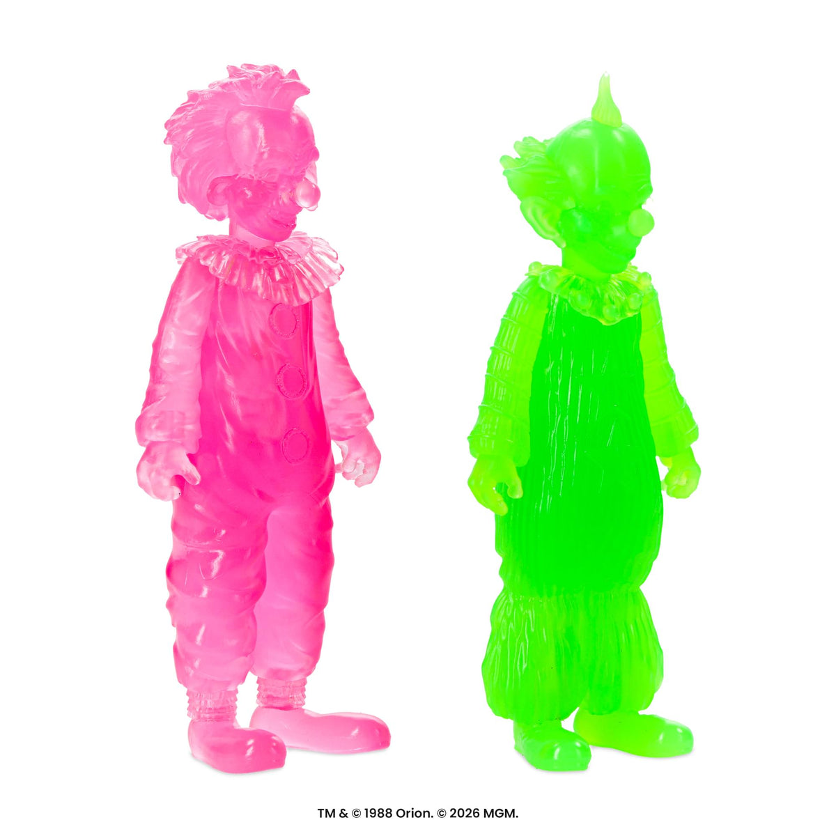 Killer Klowns Rudy and Shorty 3.75-Inch Translucent Retro Action Figure Set