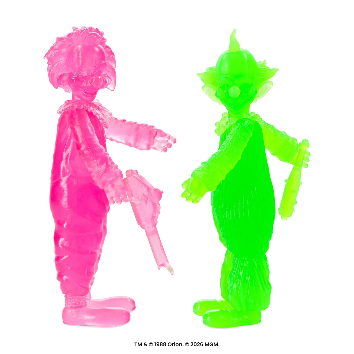 Killer Klowns Rudy and Shorty 3.75-Inch Translucent Retro Action Figure Set