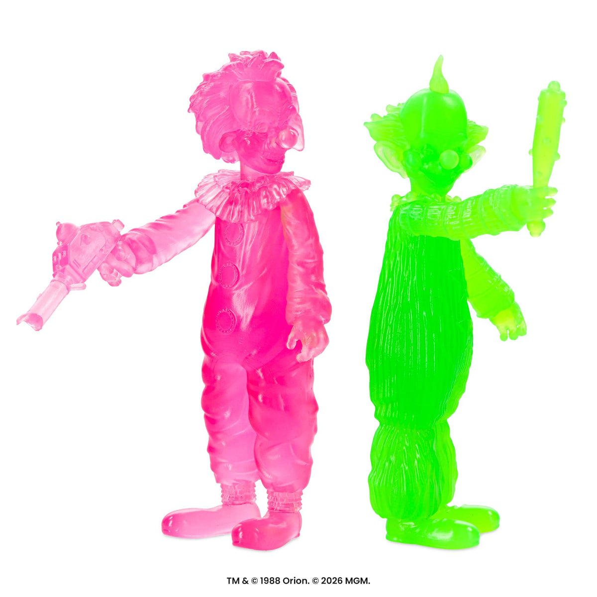 Killer Klowns Rudy and Shorty 3.75-Inch Translucent Retro Action Figure Set