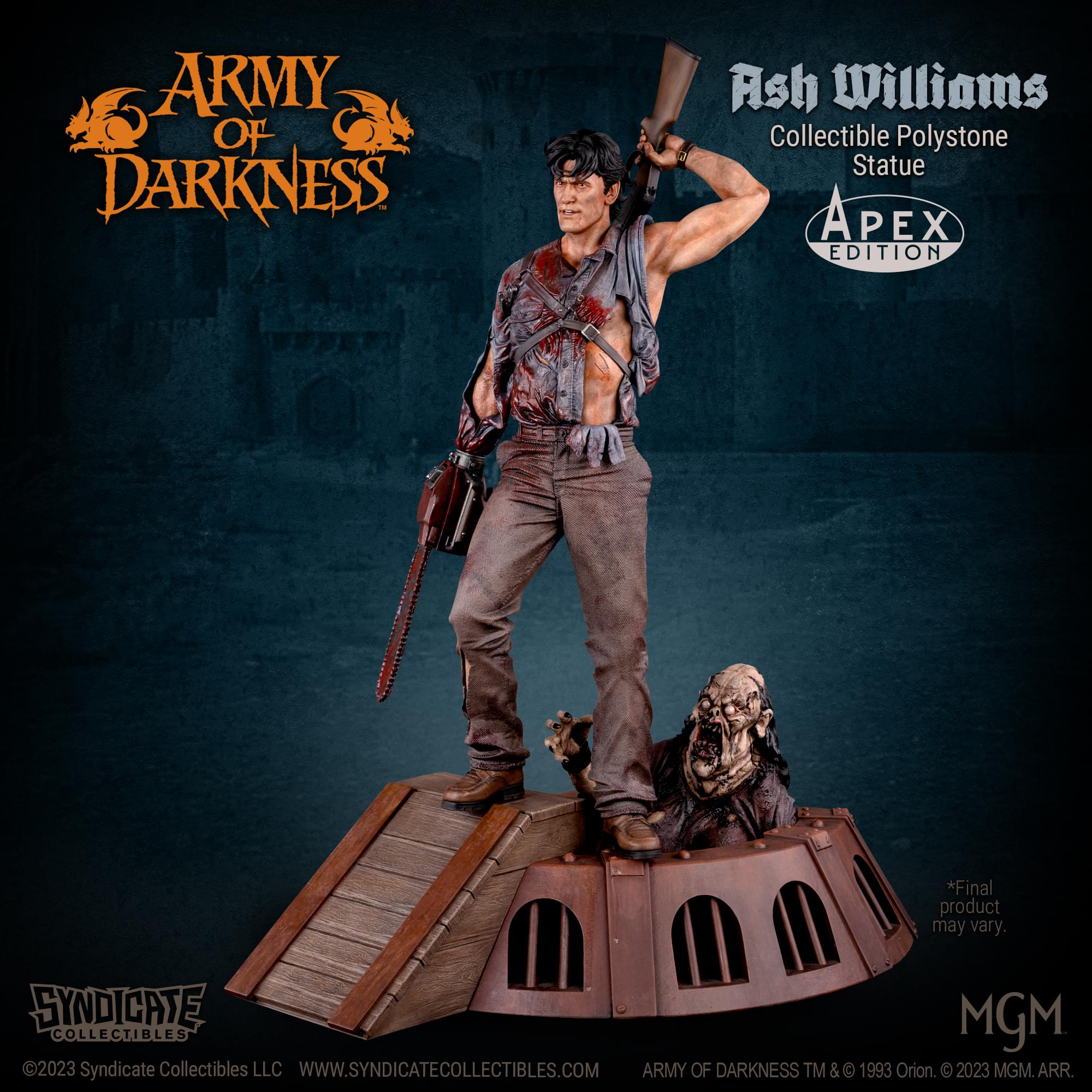 Army Of Darkness Ash Williams 1:4 Premium Polystone Statue | Apex Exclusive