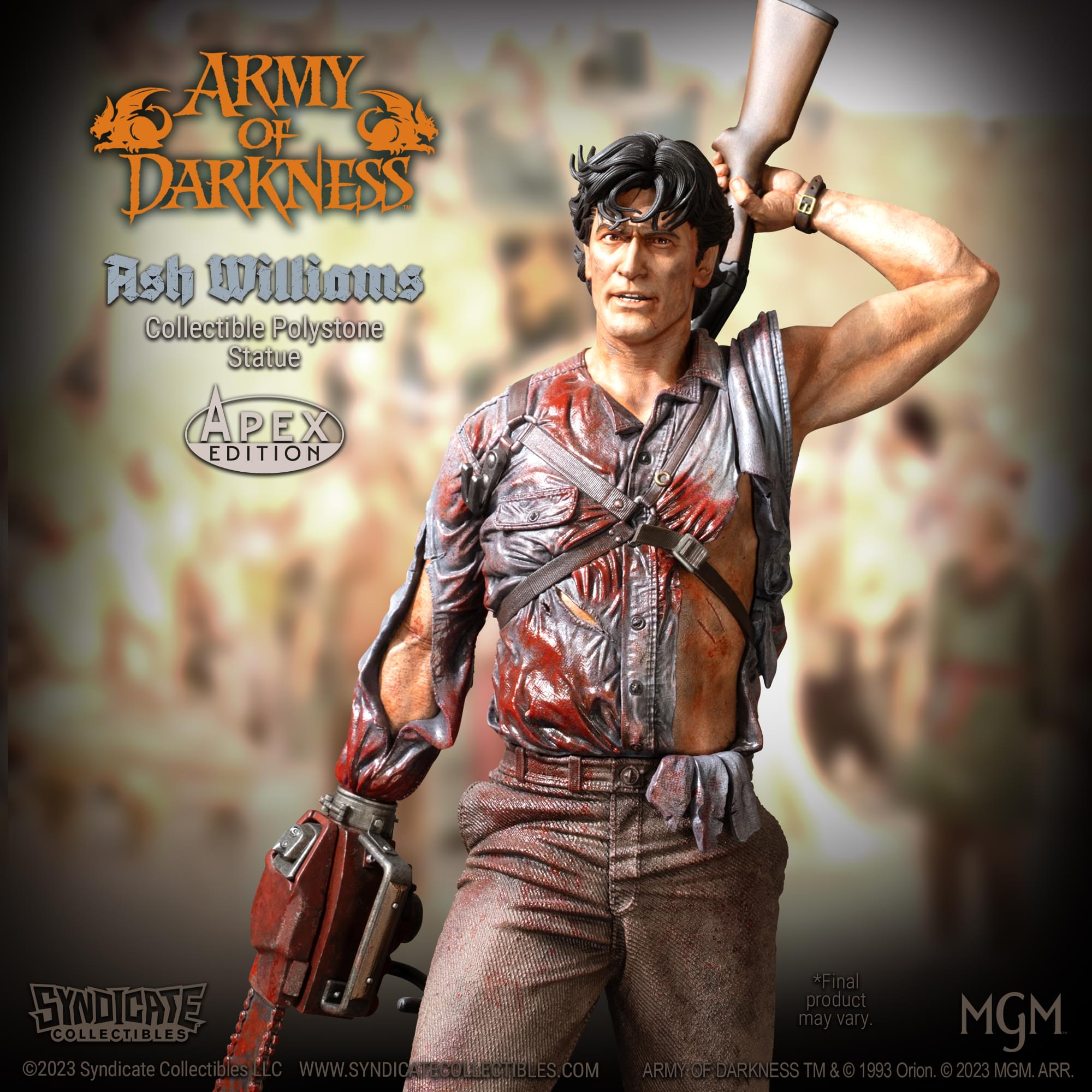 Army Of Darkness Ash Williams 1:4 Premium Polystone Statue | Apex Exclusive