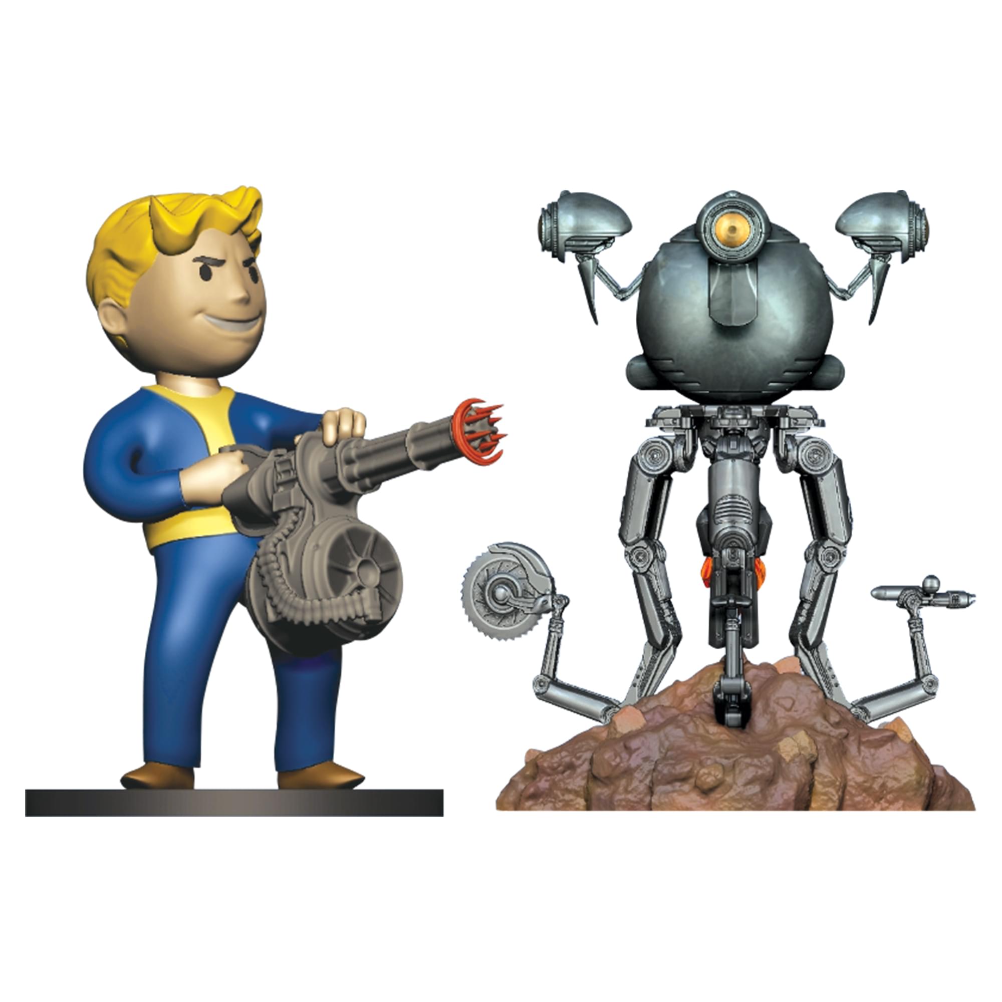 Fallout Series 2 Vault Boy Heavy Gunner and Mr. Handy Mini Figure Set